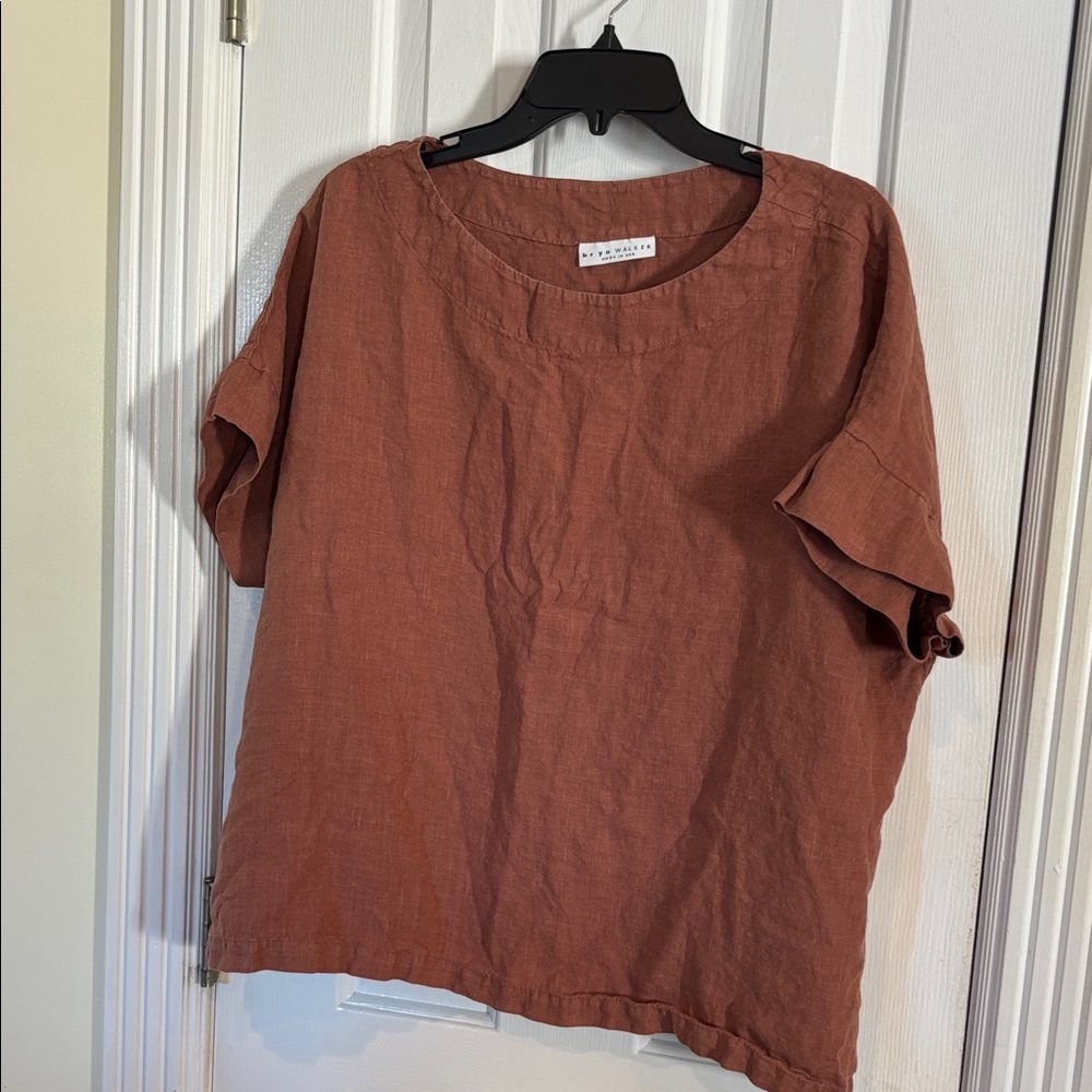 bryn Walker Women's Short Sleeve Top - Rust
